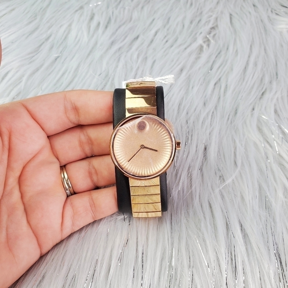 New Movado Edge Rose Gold PVD Ladies Watch - Picture 4 of 10